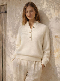 Pull Aurelie en mohaire couleur blanc naturel